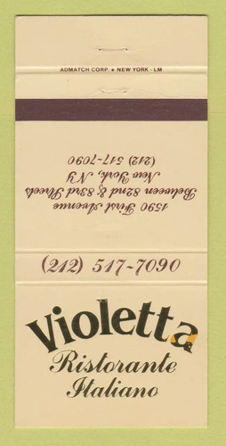 Copertina matchbook violetta - copertina,